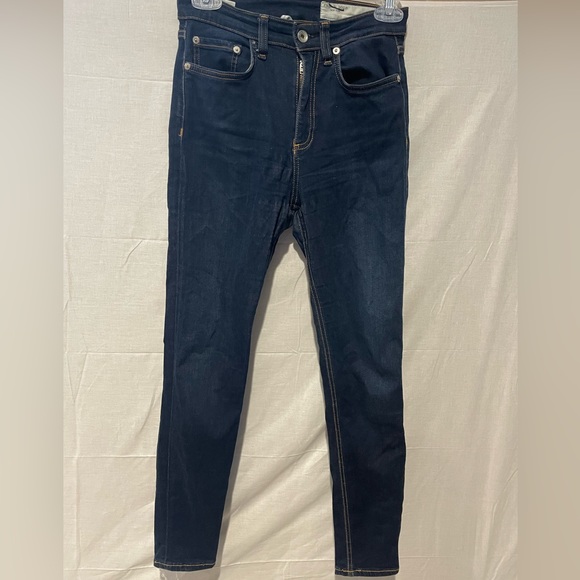 Womens Rag & Bone blue jeans size 25. High rise ankle skinny - Picture 1 of 9